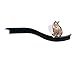The Refined Feline Lotus Branch Cat Shelf, Sturdy Wave Design Cat Wall Perch, Wooden Comfortable Berber Carpet Faux Fur Cats Bed