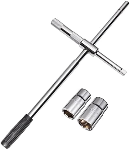 Spurtar 4-Way Lug Wrench - Extendable Tire Iron With 17/19mm & 21/23mm Sockets