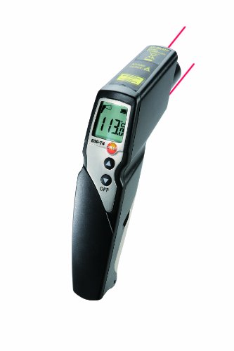 Testo Infrared Thermometer Set with Leather Case, Kreuzband Surface Probe, 2x AAA Batteries, Calibration Certificate - 0563 8314 - 0602 0393 - 830-T4