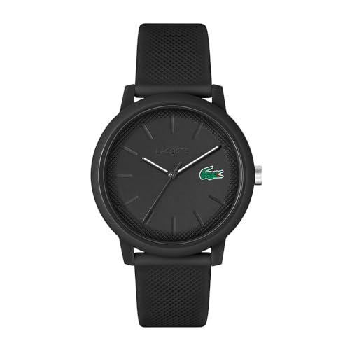 Montre Analogique à Quartz pour Homme Collection LACOSTE.12.12 avec Bracelet en Silicone Noir - 2011171