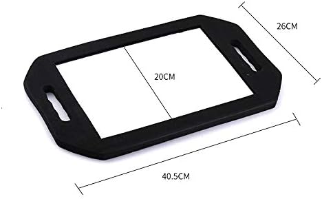 Street Hairdressing Beauty Salon Mirror, (40.5×26cm) With Twin Handle Black - Image 4
