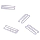 Porcelynne White Nylon Coated Metal Replacement Bra Strap Slide Hook - 1