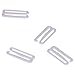 Porcelynne White Nylon Coated Metal Replacement Bra Strap Slide Hook - 1" (25mm) Opening - 10 Pairs (20 Pieces)