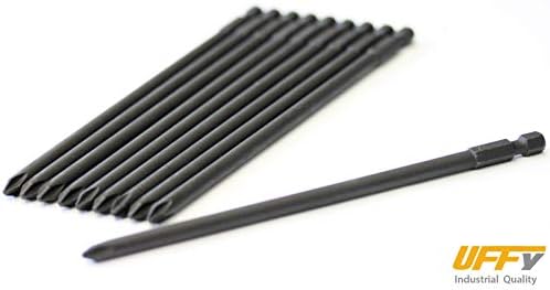 UFFY - 6" Inch Phillips PH # 2 Power Impact Bit 10 pack 1/4 Hex