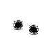 .50 CT Black Round CZ Stud Earrings Unisex Sterling Silver