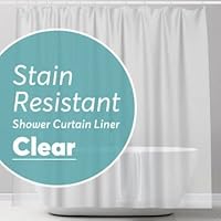 BigFoot Shower Curtain Liner – 72 x 72 PEVA Heavy Duty Shower Curtain with Rustproof Metal Grommet and 3 Magnetic Weights – O