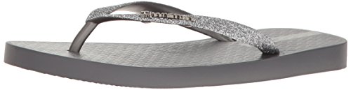 Ipanema Women's Glitter Ii Flip Flop, Grey/Silver, 9 M US