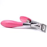 Ostart Pedicure Manicure Tool Acrylic False Nail Clipper Cutter - Pink