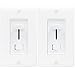 ENERLITES Decorator Slide Dimmer Switch, Adjustable Light Wheel, On/Off Rocker, Single-Pole or 3-Way, Dimmable 150W LED/CFL, 700W Incandescent and Halogen, ETL Listed, 59302-W, White, 2 Pack