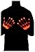 GlowCity Glow-In-the-Dark LED Skeleton Gloves – Flash or Static Light Up Modes (Red)