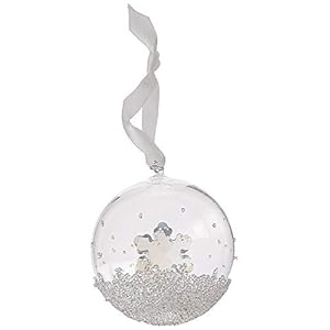 Swarovski kerstbal ornament, kristal, wit, 9.9