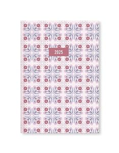 Letts of London Morocco A5 week to view 2025 diary - pink