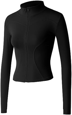 Gacaky Women's Slim Fit Lightweight Athletic Full Zip Stretchy