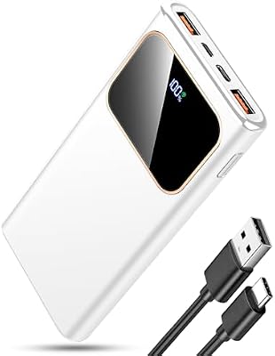 Batterie Externe 10000mAh, 22.5W Power Bank Charge Rapide Ultra Mince
