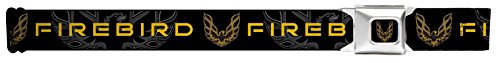 Pontiac Firebird/logo Black/grays/golds Seatbelt Belt