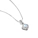 Sterling Silver Moonstone Healing Gemstone Square Pendant Necklace w/ 18