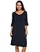 Miuniu Cotton Maternity Nightdress Women's O-Neck 3/4 Sleeve Nursing Breastfeeding Nightgown Sleep Dress S-XXL