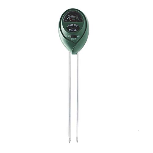 Tcplyn Premium Quality Soil Moisture Meter 3 in 1 Soil Test Kit Gardening Tools for PH Light Plant Tester for Home Farm Lawn Indoor Outdoor Soil Illuminance Tester(Green)