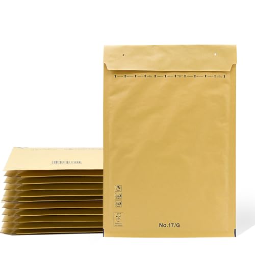Padded Envelopes, Bubble Mailers, Kraft Bubble Padded Envelopes with Self-Seal Seal, Clothing Shipping Bags, Kraft Padded Envelopes - SIDI (230x340mm, 100 pcs)
