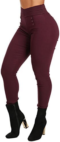 Roma Concept Super Stretchy High Waisted Butt Lift Skinny Pants 10390L