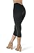 SATINA High Waisted Super Soft Capri Leggings - 20 Colors - Reg & Plus Size (Plus Size, Black)