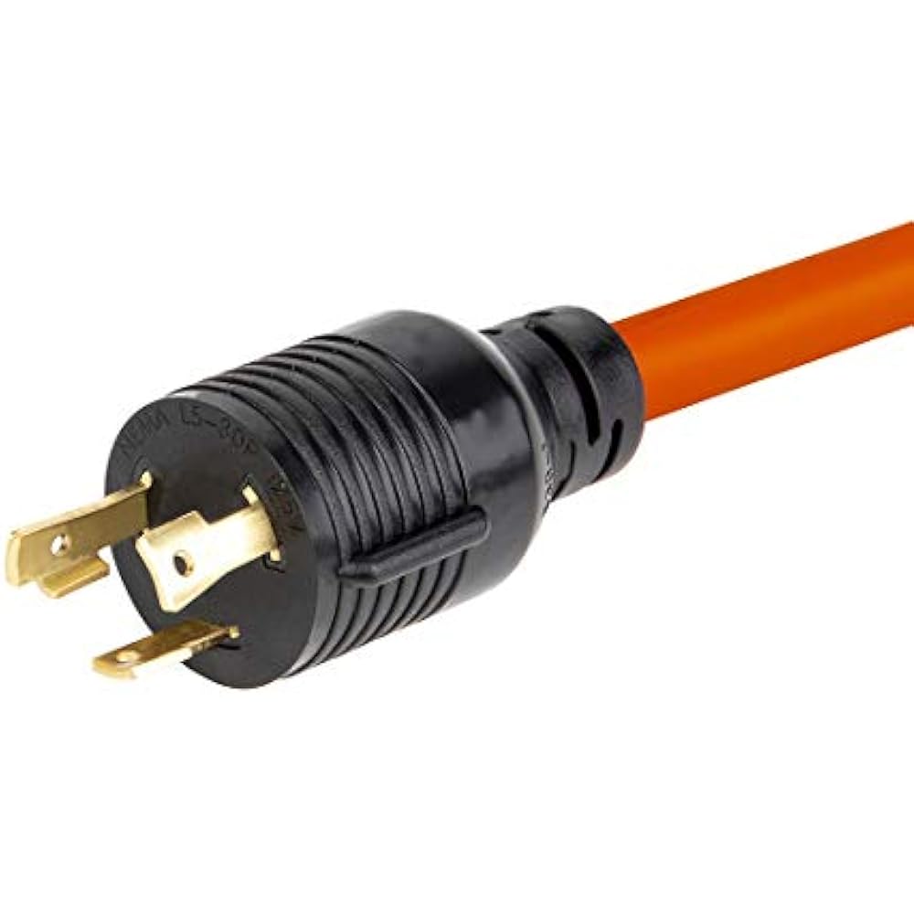 1.5FT Nema L530P To L1430R Adapter Cable, 30Amp Male Generator