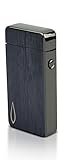 Black Ash Titan Dual Arc Windproof Electronic USB Rechargeable Flameless Cigar Cigarette Candle Plasma Coil Lighter