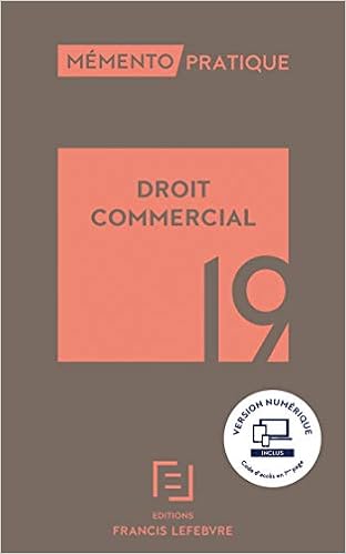 Amazon Fr Memento Droit Commercial 2019 Mercadal Barthelemy Livres