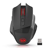 Redragon M653 MIG Optical 2.4G Wireless Mouse with USB Receiver, Portable Gaming & Office Mice, 5 Adjustable DPI Levels, 6 Buttons for Desktop, MacBook, Notebook, PC, Laptop, Computer