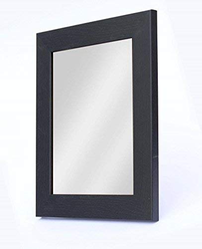 SPT 1.25 inch Black Color ||Size- 7 x 9 inch || Shaving Beauty Vanity Mirror ||Synthetic Fiber Wood Made Framed Mirror ||