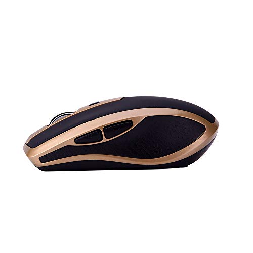 ZXC Wireless Mouse Bluetooth Optoelectronic Professional Gaming Mouse Comfortable Feel Creative Office Home,Gold
