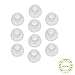 BLUECELL 5 Pair Large Clear color Silicone Replacement Ear Buds Tips for Audio-Technica Skullcandy Monster Sony Ultimate Ears Sharp Sennheiser Plantronics TDK Phillips Panasonic Denon Griffin JVC