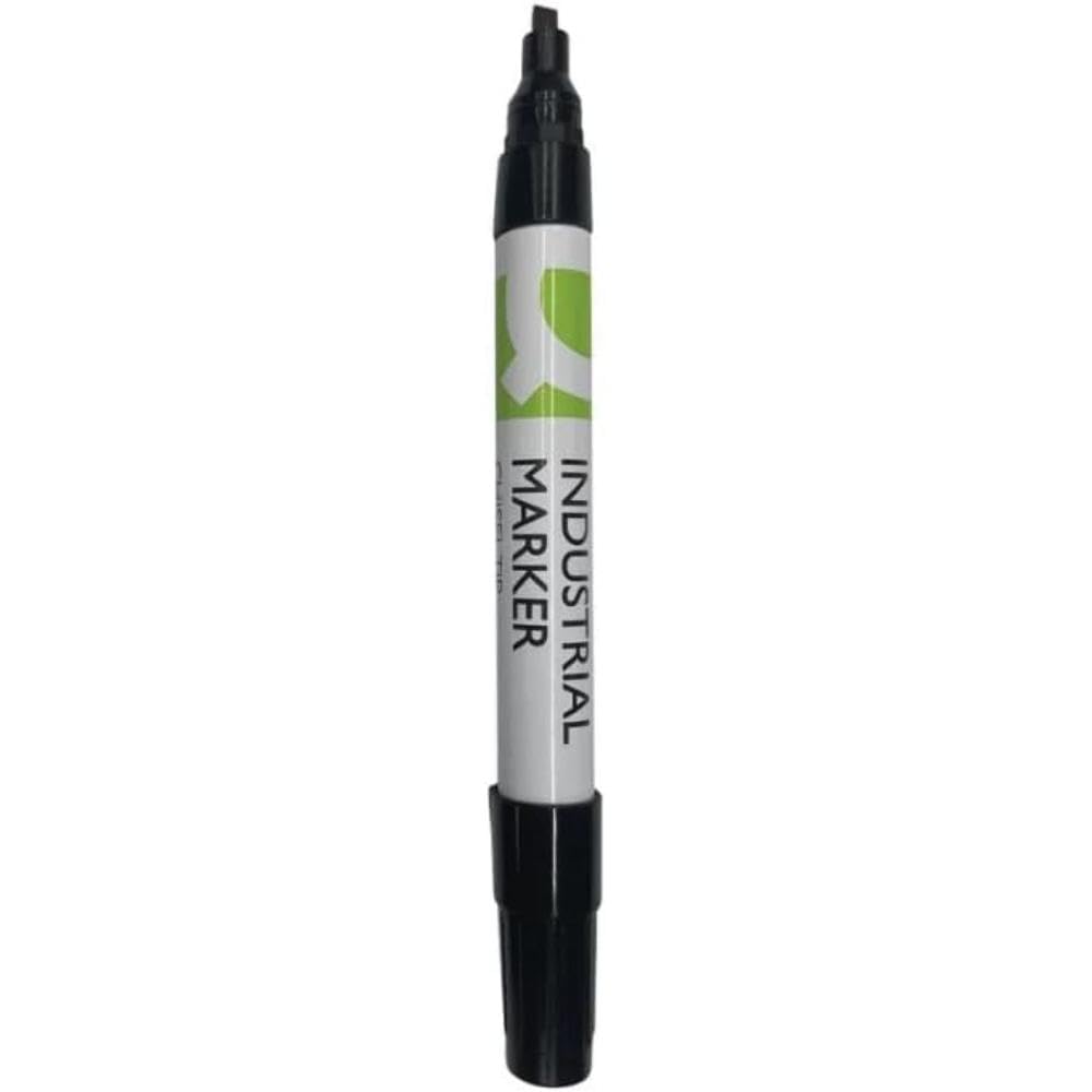 Q-Connect Industrial Marker Chisel Tip Black (Pack of 10)