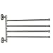 XVL Swing Towel Bar 4 Arm Bathroom Storage Organizer SUS304 Stainless Steel Brushed G213-G
