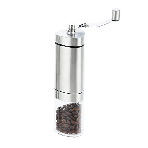 Frjjthchy Manual Coffee Grinder Stainless Steel Coffee Beans Grinder Portable Burr Grinder with Foldable Crank Arm