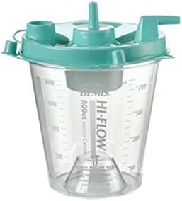 Bemis Healthcare 8002 055 Bemis Healthcare Quality Medical Products 800CC Hi-Flow Hospital Grade Suction Canister, Critical Measure Bottom - Product Number : #8002 055
