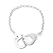 Spinningdaisy Silver Plated Handcuff Bracelet