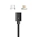 NetDot Gen7 5ft 2 in 1 USB-C & Micro USB Magnetic Charging Cable Compatible with Android Device(5ft/3 Pack Black)
