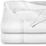 Bare Home Flat Top Sheet Premium 1800 Ultra-Soft Microfiber Collection - Double Brushed, Hypoallergenic, Wrinkle Resistant, Easy Care (Twin/Twin Extra-Long - 2 Pack, White)