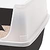 Iris Ohyama, Cat litter tray with high sides, no litter spill, removable high rim, entrance height: 15 cm, scoop…