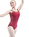 Dance Favourite Double Strap Camisole Ballet Leotards for Women,Cotton and Spandexred Leotard Girls AM01B01R