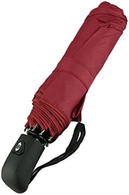 kangma Automatic Umbrella Three Elephants Windproof Rainproof Wwaterproof for Gift (DarkRed)