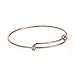 JEWMAY Expandable Wire Blank Bangle Bracelet for Childens DIY Jewelry Making,2.6 Inch,Rose Gold,Pack of 5