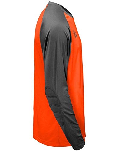 Admiral Sentry Goalkeeper Jersey, Fluorescent Orange/Steel, Youth Small - Thumbnail 2