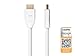 Monoprice Certified Premium HDMI Cable - White - 15 Feet | 4K@60Hz, HDR, 18Gbps, 28AWG, YUV 4 primary