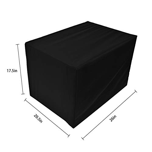 Quable Window Air Conditioner Cover Winter,AC Unit Covers Outdoor,Bottom Covered, Small/Medium/Large.(Black, 26" W x17.5 H x 20.5" D)