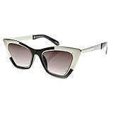 zeroUV - Womens High Fashion Metallic Futuristic Stunning Cat Eye Sunglasses