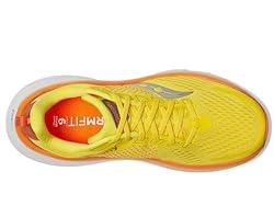Saucony Men's Guide 17 Sneaker, Pepper/Canary, 7