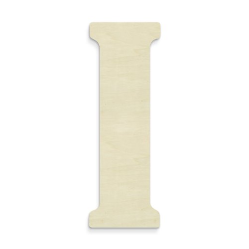 UNFINISHEDWOODCO 23-Inch Unfinished Wood Letter, Large, Letter I