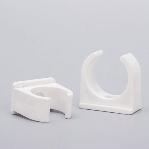 YouU PVC Water Supply Pipe Clamp Clips Fittings 32mm 25mm 20mm Inner Dia (50 pcs)